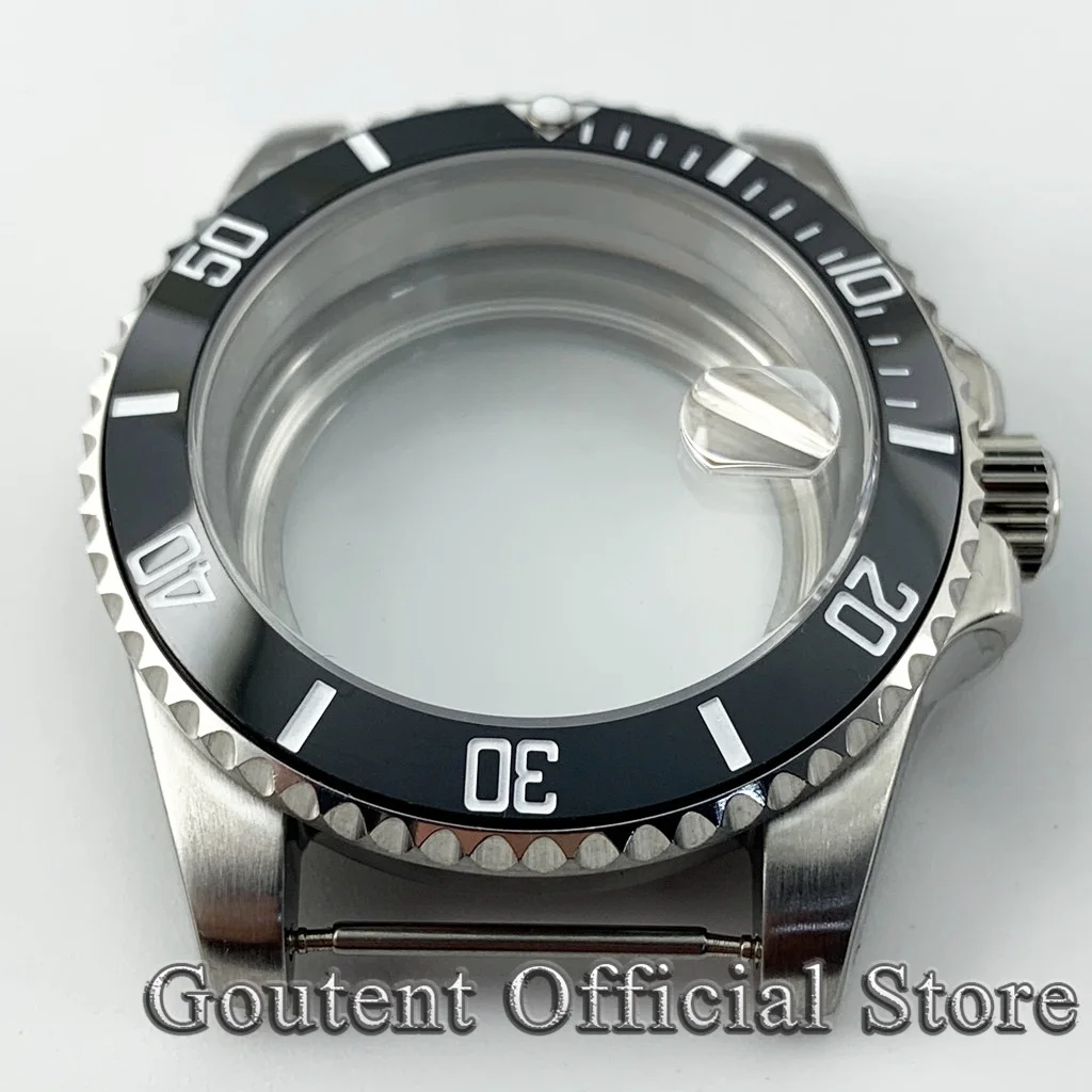 Goutent-السيراميك الحافة الياقوت الزجاج للرجال ، الحالات ، NH34 ، NH35 ، NH36 ، ميوتا 8215 ، 821A ، ايتا 2824 ، حركة PT5000 ، 40 مللي متر