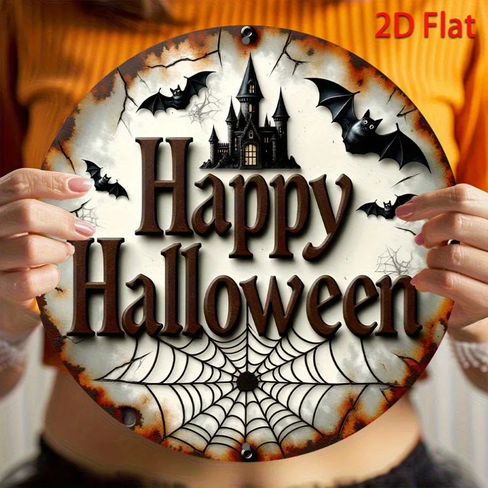 لافتة إكليل الهالوين القوطية - ديكور مسطح خفيف الوزن ثنائي الأبعاد للمنزل والقلعة في الداخل #4