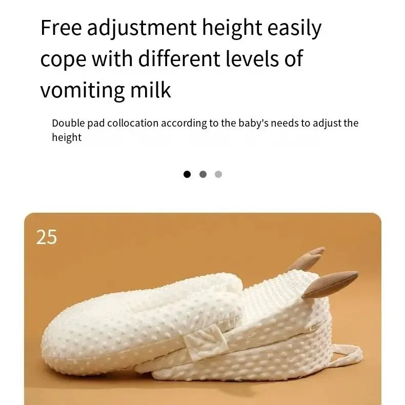 Infant Anti Spitting Milk Slope Pad Help Relieve Baby's Overflowing 2025 Newborn Portable Slope Pad Baby Feeding Pillow