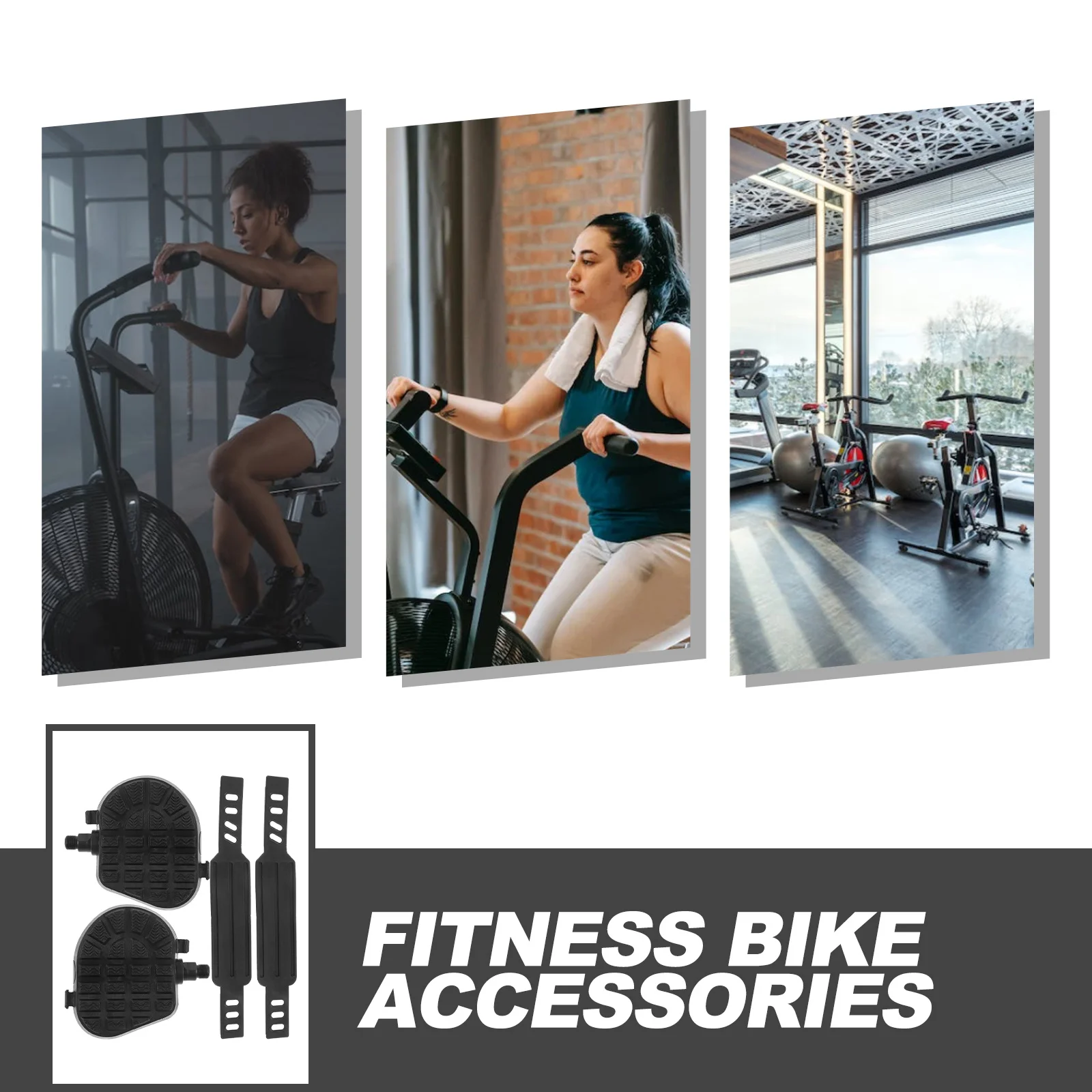 مجموعة واحدة من دواسات الدراجة البلاستيكية المضادة للانزلاق لممارسة اللياقة البدنية الداخلية وركوب الدراجات واستبدال ملحقات الدراجة