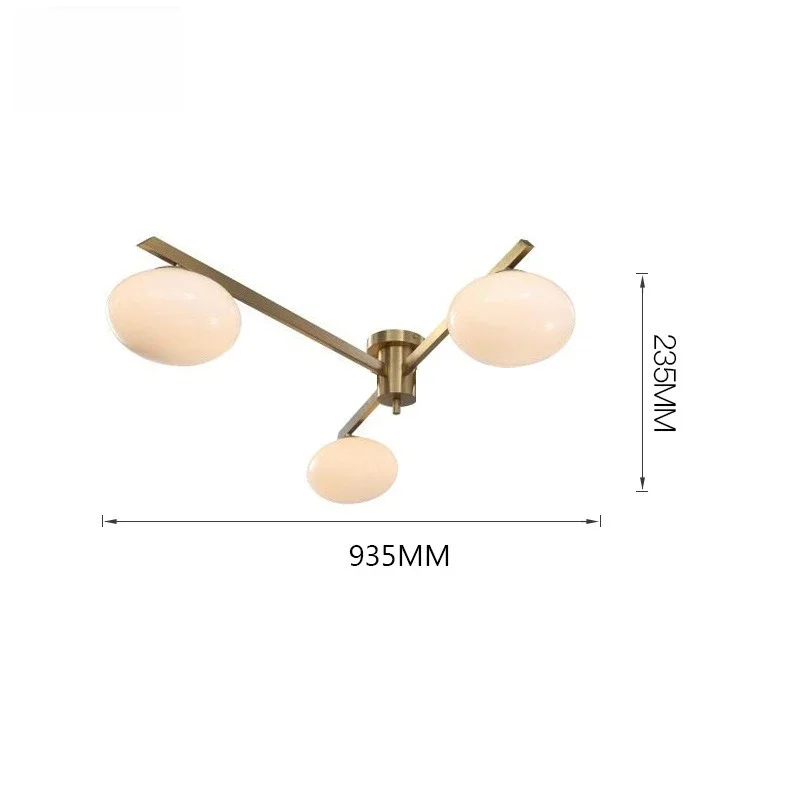 

Full copper living room, main light designer, minimalist style creativity, artistic dining room bedroom ceiling light