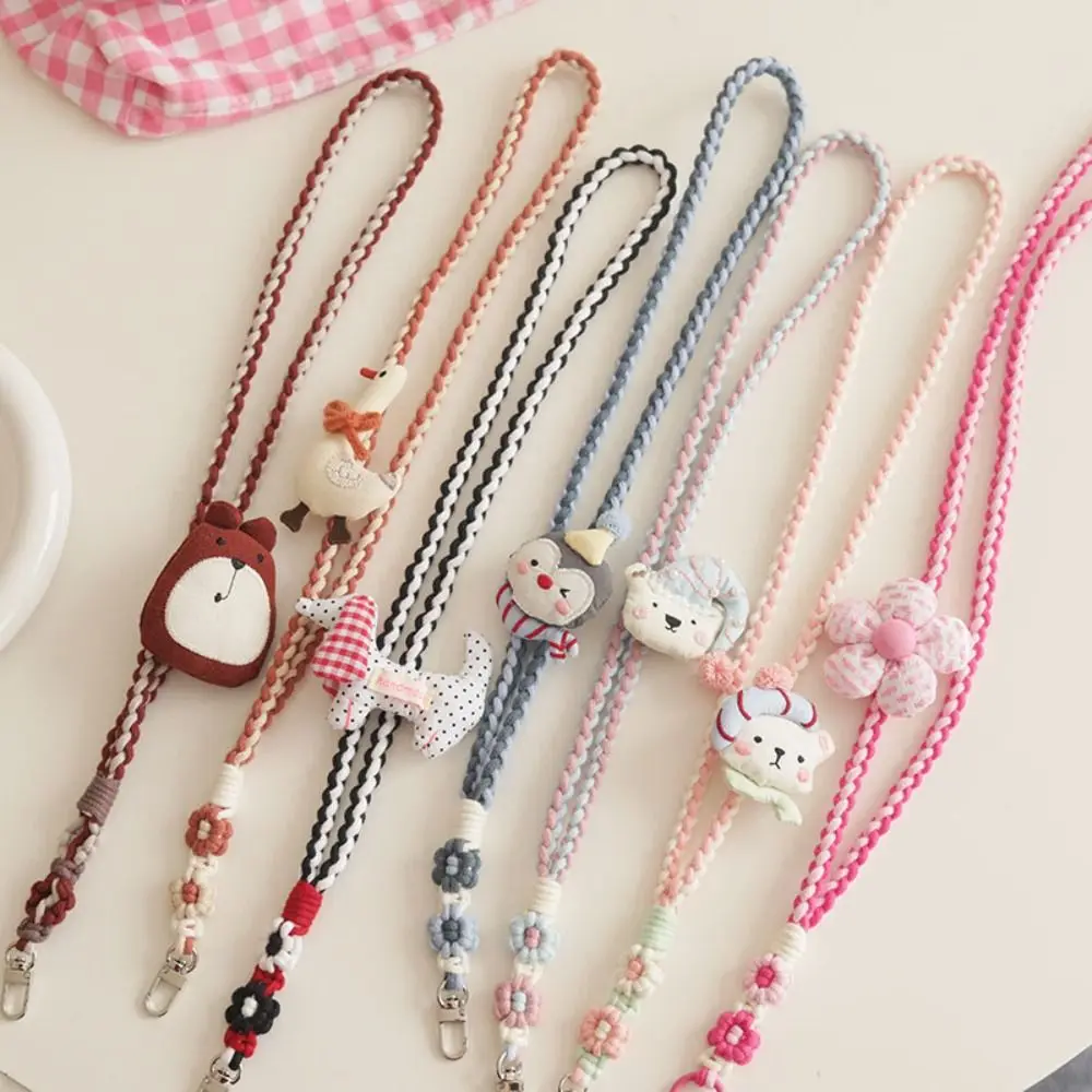 

Ремешок на запястье ручной работы, анти-потерянная мультяшная брошь, вязаный крючком ремешок, красочная сумка-цепочка, плетеная веревка, повседневная