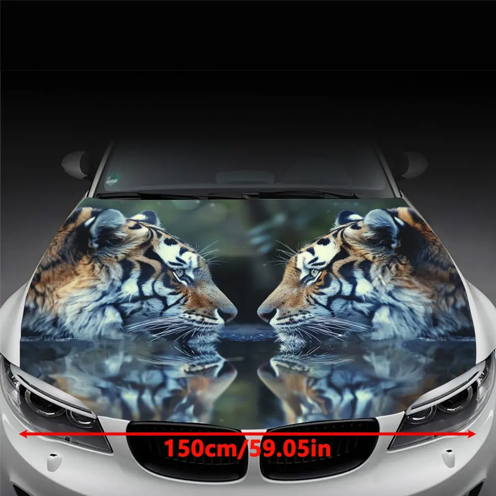 Custom Tiger Print Car Wrap - Professional Grade, Long-Lasting Vinyl