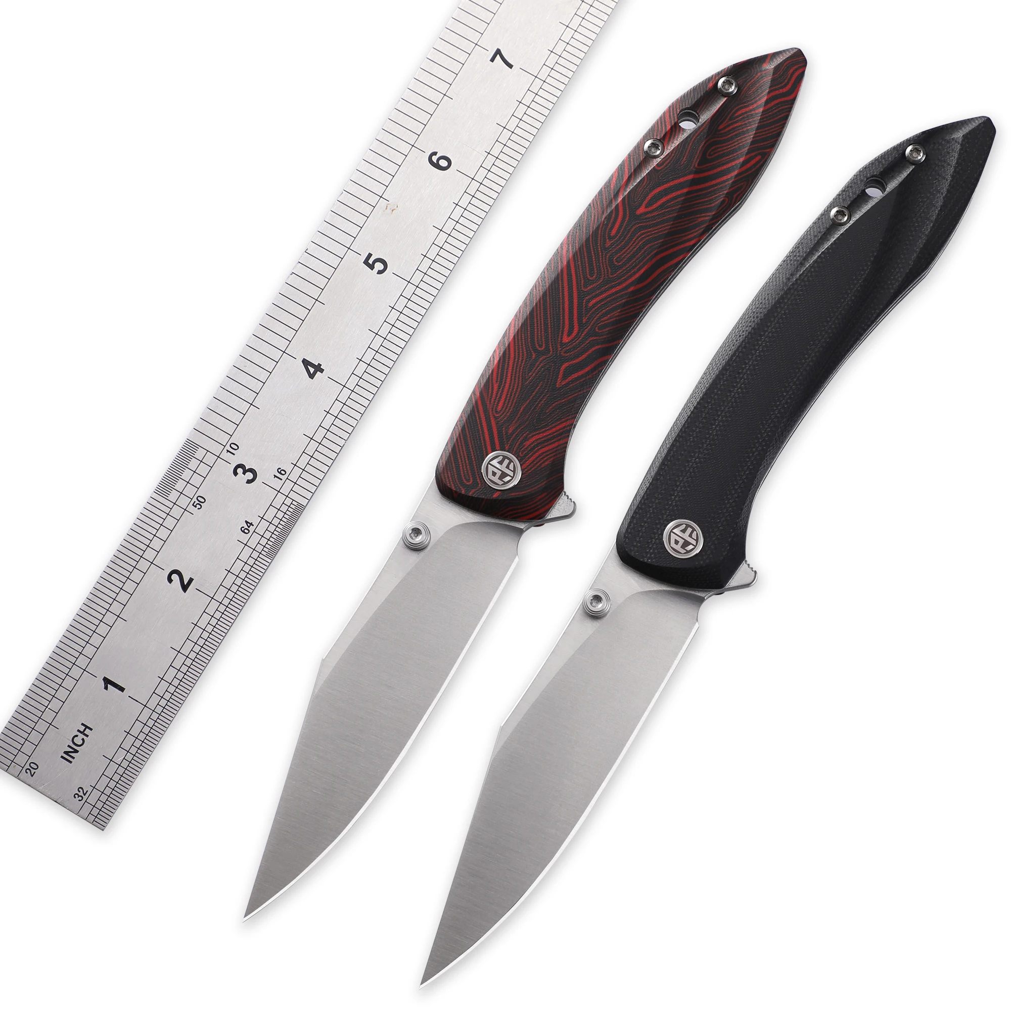 Складной нож Petrified Fish PFE08 с рукоятью G10 и лезвием из стали K110 для выживания на природе, рыбалки, кемпинга, EDC-инструмент для кармана.