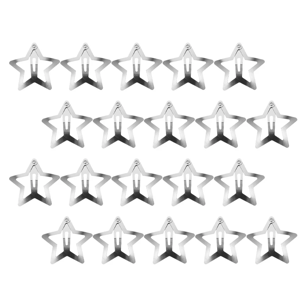 

20 Pcs Star Hair Clips Hairpin Accessories for Women Side Issue Card Snap Thin Decorations Girl Child