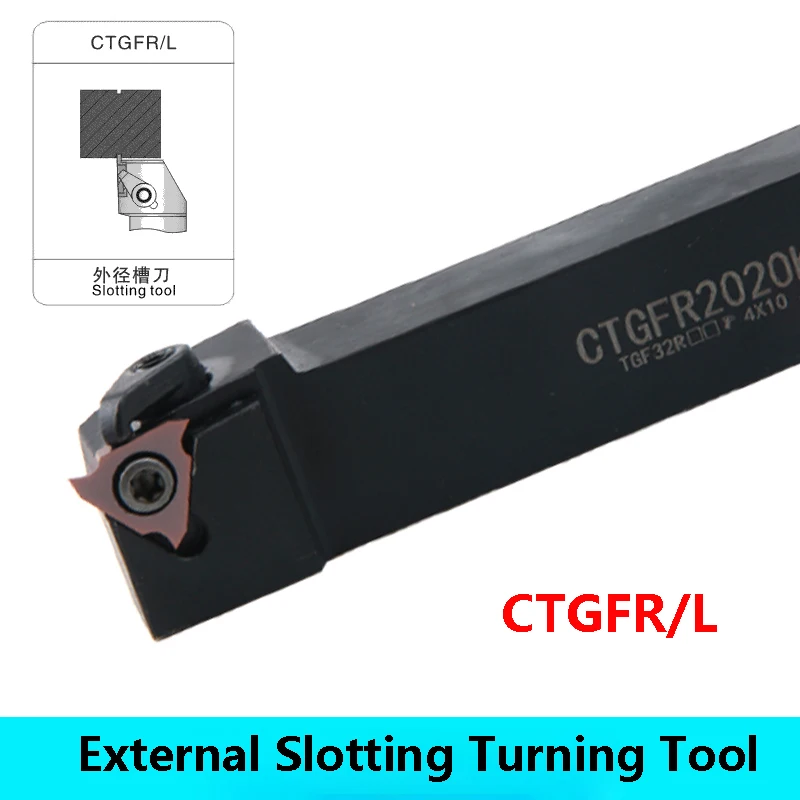 LIHAOPING Metal Slotting CNC Lathe Cutter Shank CTGFR CTGFR1616H16 CTGFR1212H16 CTGFR2525M16 External Groove Turning Tool Holder