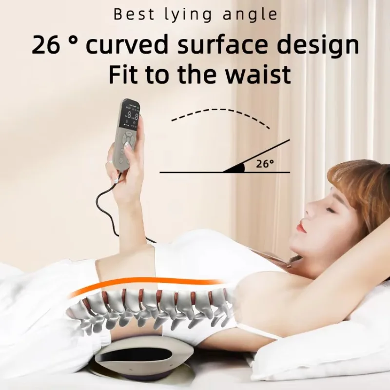 Electric Lumbar Traction Multifunctional Back Traction Device with Dynamic Airbag Traction Vibration and Heating EMS Massager view 3