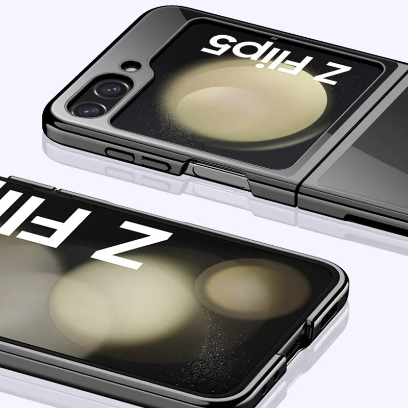 Etui na telefon Samsung Z Flip 6 5 4 3 Galaxy ZFlip6 5G Flip5 Flip4 Attack on Titan Black Hard Camera Protective Cove