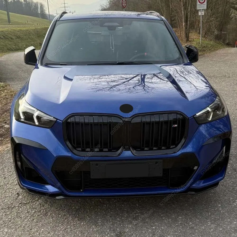 

Car Front Bumper Lip Splitter Side Air Vent Intake Fog Lamp Frame Spoiler For BMW X1 U11 IX1 M-Sport 2022-2025+ ABS Gloss Black
