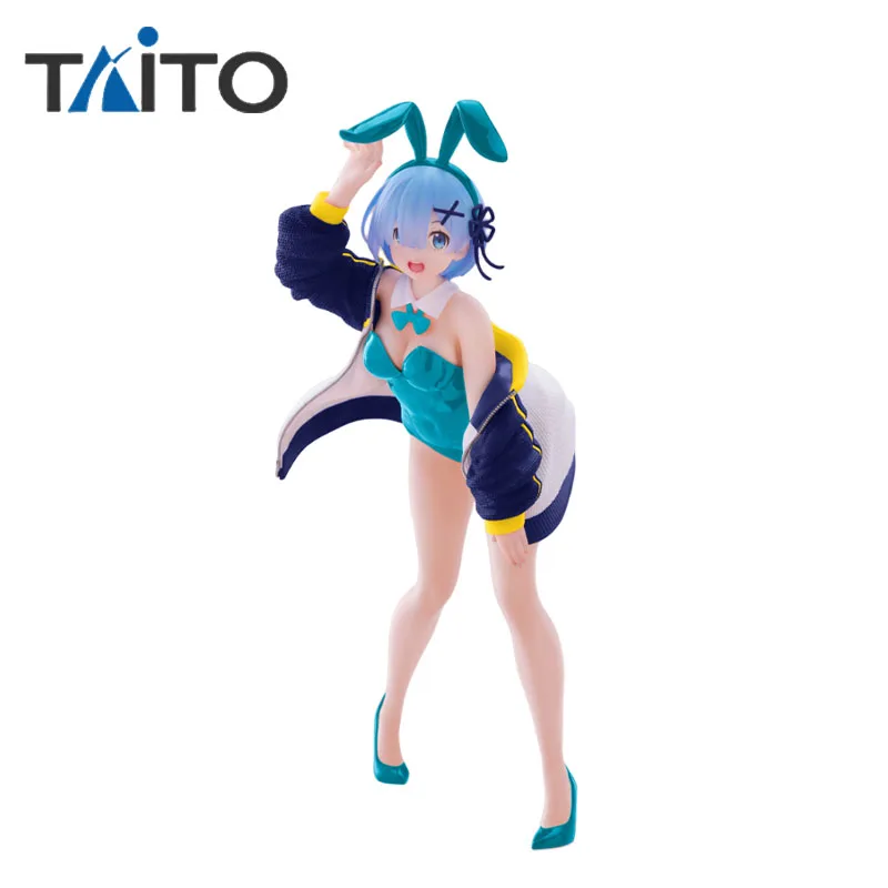 

Genuine Original TAiTO Re:Life in A Different World From Zero Rem Jacket Bunny Anime Figure Model Doll Ornament Gift Toy