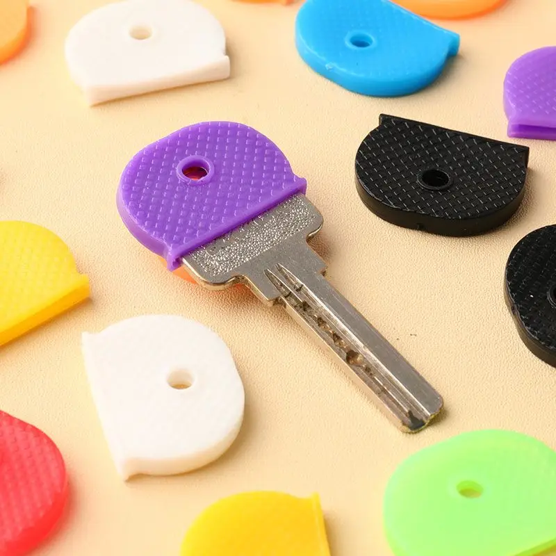 1-32pcs  Bright Colors Hollow Silicone Key Cap Covers Topper Key Holder Keyring Rings Key Case Bag Organizer Wallets