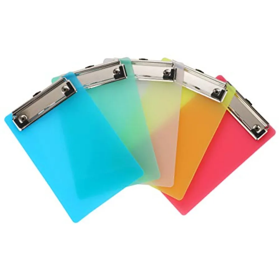 

Mini Clipboards, 4.7x7.3 Inch Portable Plastic Clipboards for Receipts and Orders, Ideal for Warehouse, Office, School and Outd
