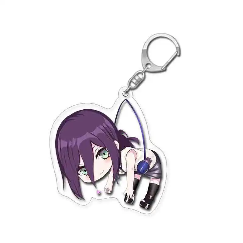 Anime Keychain Women Men Key Chain Cartoon Double Sided Pendant Key Holder Acrylic Jewelry For Boys Girls Birthday Gift