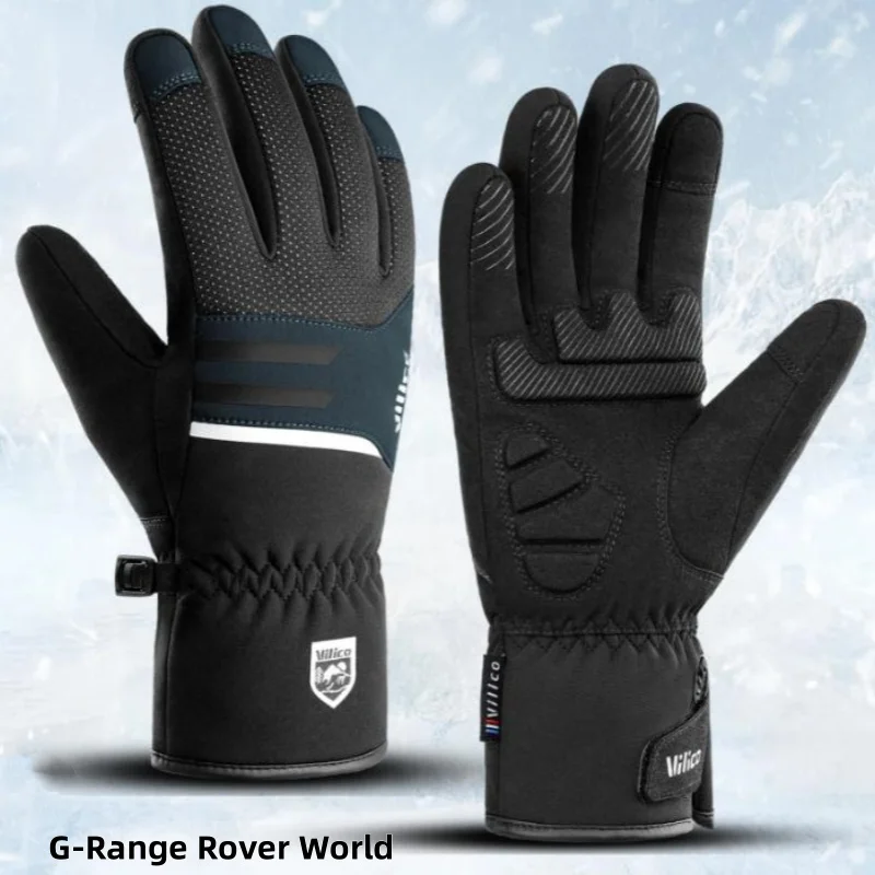 

New Winter Waterproof Cycling Gloves Outdoor Sports Running Motorcycle Ski Touch Screen Fleece Gloves Non-slip Warm Full Fingers