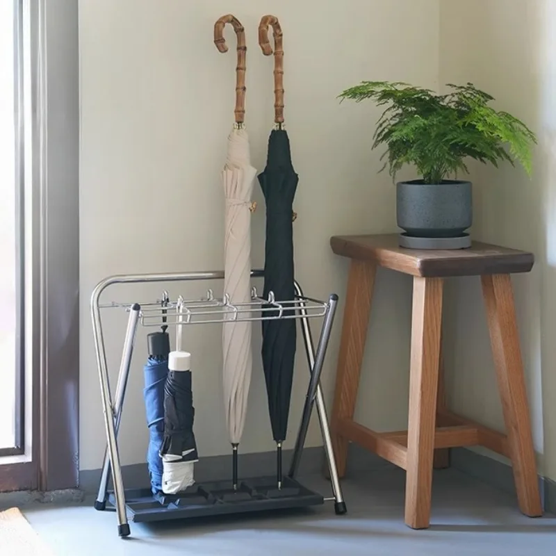 Stainless Steel Foldable Umbrella Stands Small-sized Non-slip Grid Umbrella Stands Modern Simple High-quality Home Merchandises