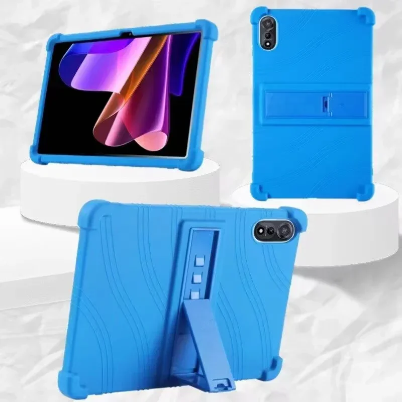 

4 Thicken Cornors Silicon Cover with Kickstand For Blackview Mega 2 12" Tablet Case Shockproof Protector Funda For Oscal Pad 100
