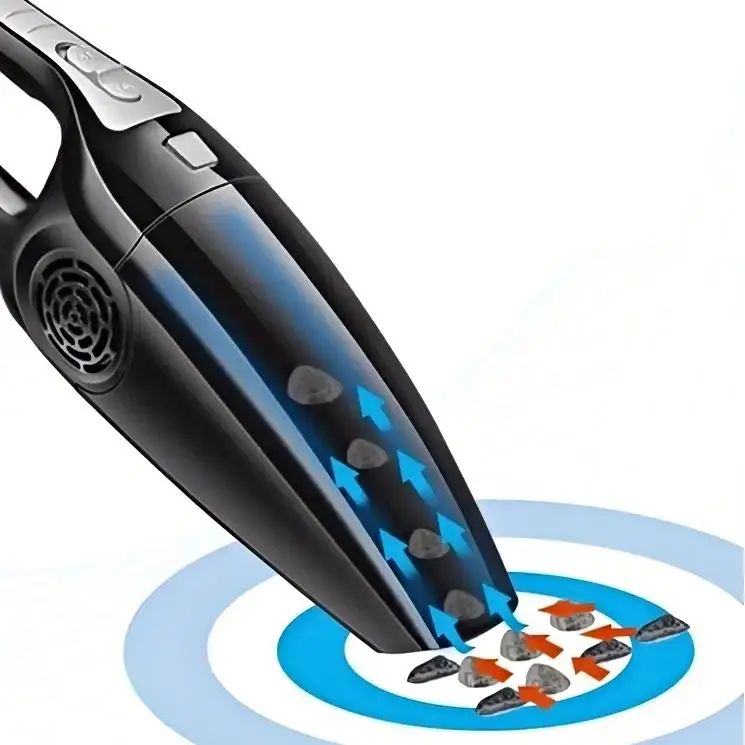 Aspirateur de voiture haute puissance 12V avec forte aspiration pour le nettoyage sec et humide, Compact et Portable pour voitures, maison et petits espaces