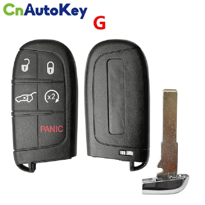 CS086002 Key Shell for Jeep Renegade Compass 2/3/4/5 Button Car Smart Remote Key Shell With Blade