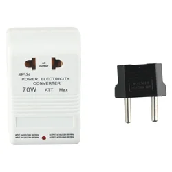 70W Step Up Or Down Voltage Converter Transformer 110V/120V To 220V/240V Dual Channel Voltage Converter Travel Adapter