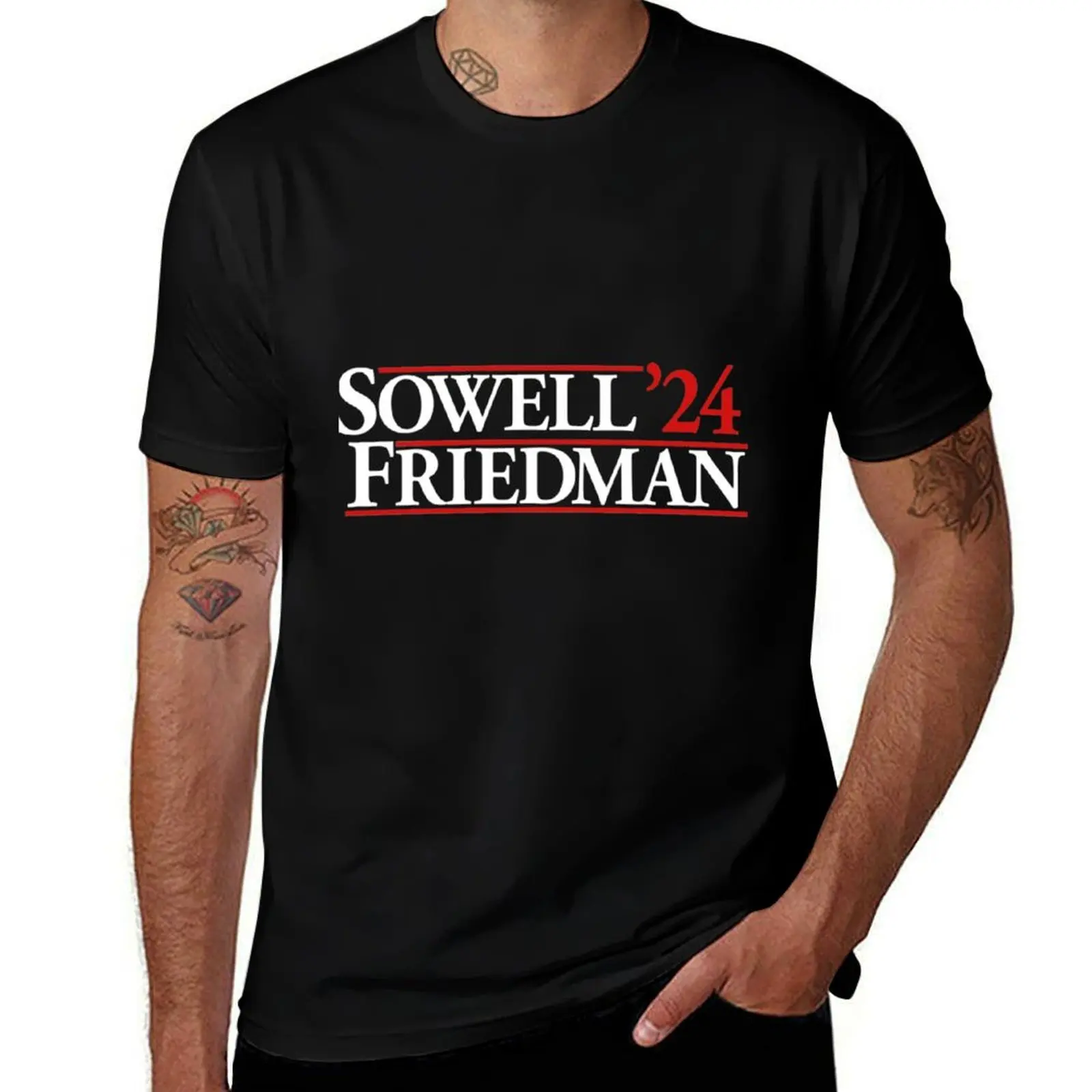 

Sowell Friedman 24 Classic T-Shirt Gym Wear Breathable Short Sleeve Tee