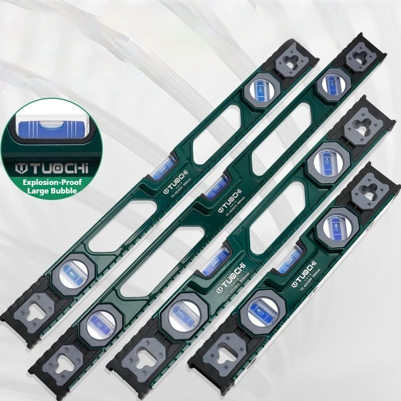 مسطرة المستوى المنزلي مستوى التوازن المغناطيسي ثلاثة فقاعات أفقية عمودية 45 °   أدوات قياس عالية الدقة