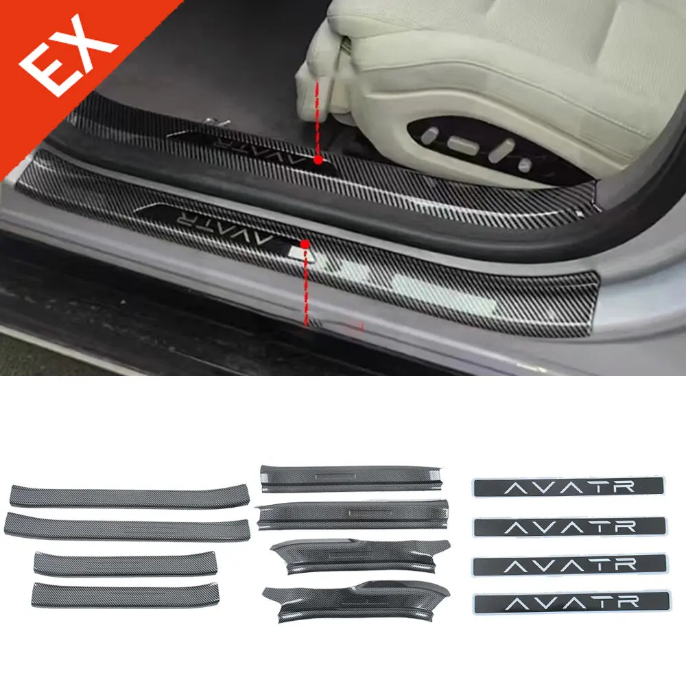 

Для Changan AVATAR 06 2025-2026 аксессуары ABS карбоновая защитная пластина для заднего багажника автомобиля, защита от ударов/пылевого порога