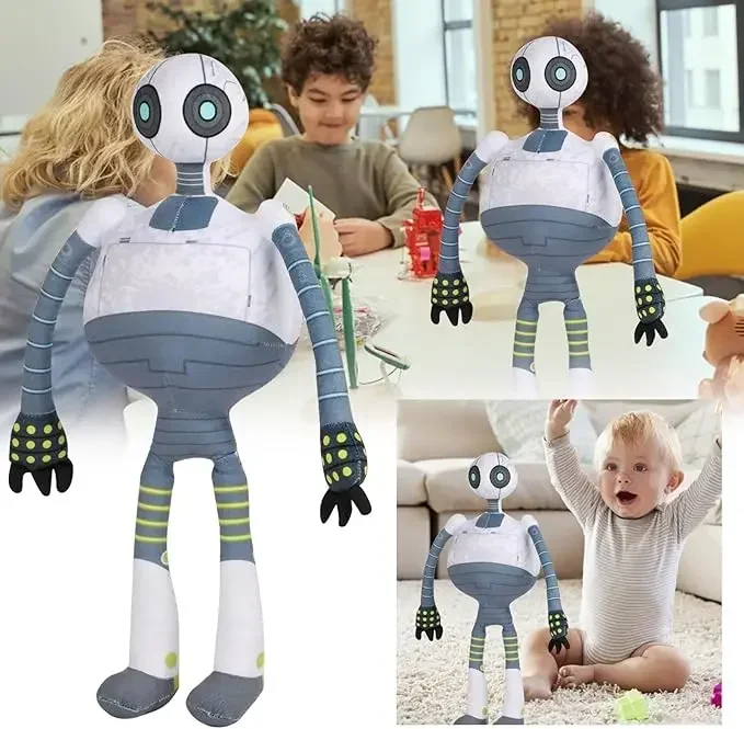 42cm The Wild Robot Plush Toys,Robot Plush Toy, Gray Stuffed Robot for Kids’Room Decor,Gift for Animation Fans and Kids Birthday