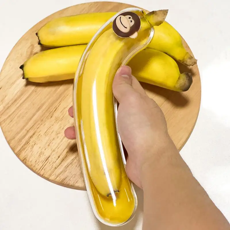 Bananen-Aufbewahrung koffer verschleiß fest, bequem versiegelt, bananen förmiger Lebensmittelträger-Bananen halter für den Außenbereich