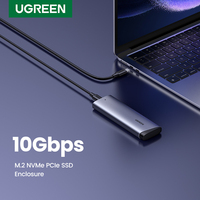 UGREEN 10Gbp M2 SSD Case NVME SATA Dual Protocol M.2 to USB Type C SSD Adapter for NVME PCIE NGFF SATA SSD Disk Box