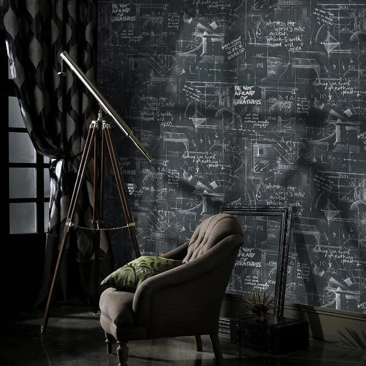 American retro concrete graffiti Internet cafe Loft character poster English letters blackboard wallpaper background wallpaper