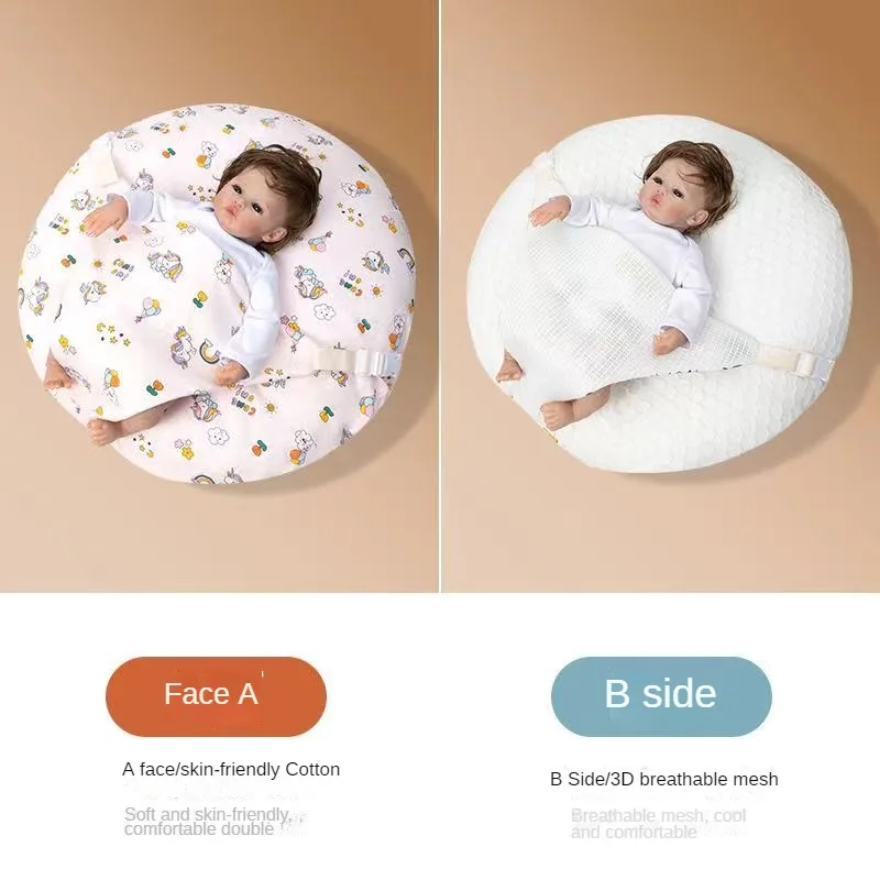 Anti overflow slope baby pillow newborn anti spitting anti choking pad breastfeeding lying down feeding tool soothing cushion
