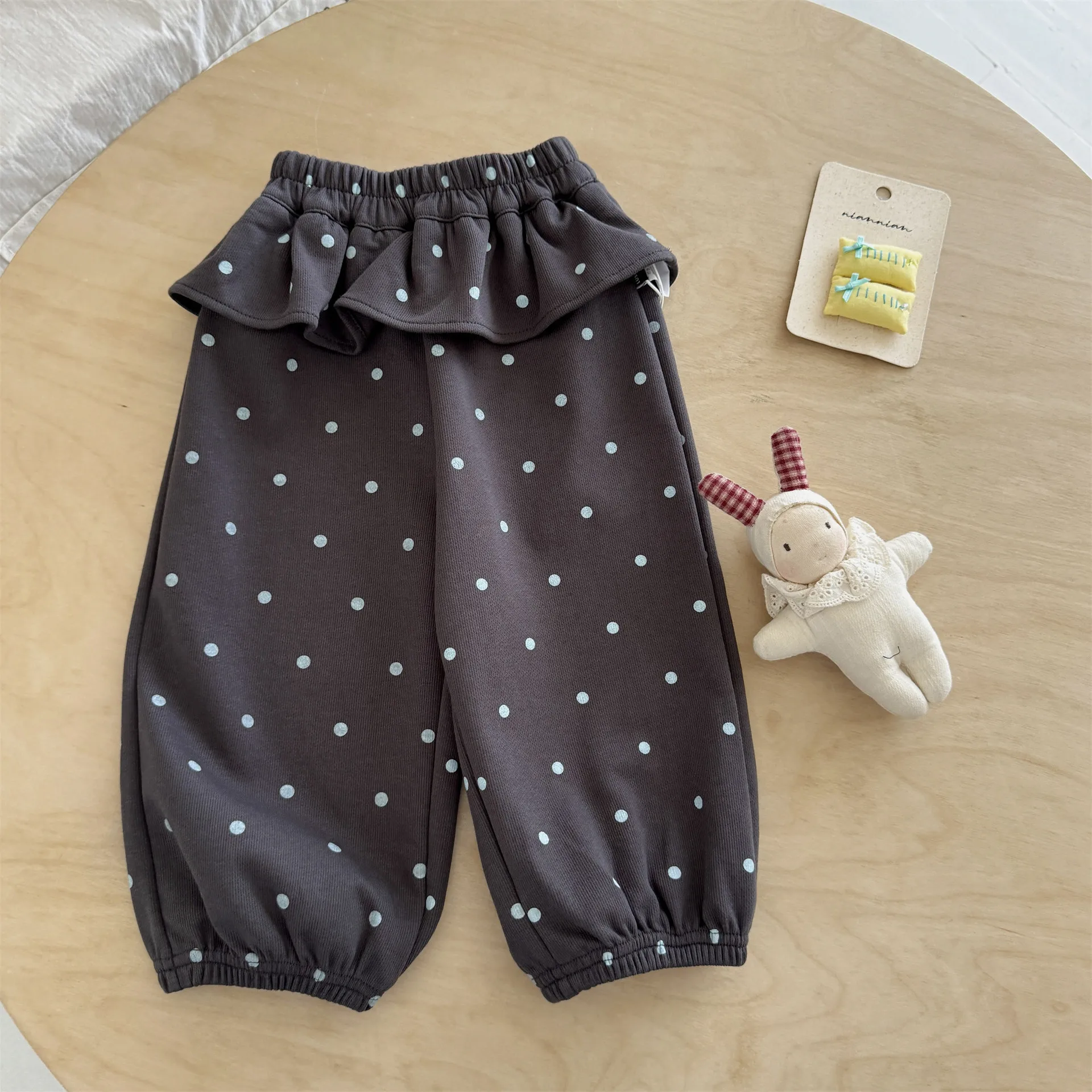 Baby Girl Diaper Cover Sweatpants Polka Dot and Solid 2026 Fall New Girls Kindergarten School Bloomers Fall
