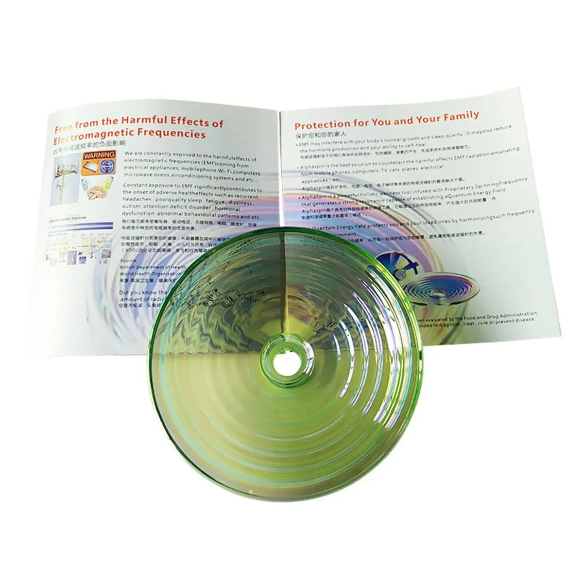 Bio Disc 4 ALPHA AlphaSpin Scalar Bio Disc Health Classic Power AlphaSpin Protector Gift Box Bio 10cm