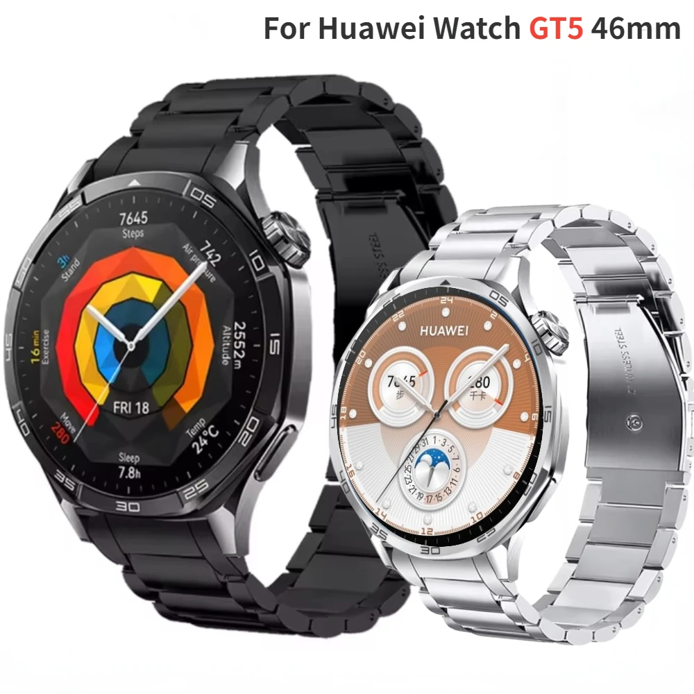 

No Gaps Metal Strap for Huawei Watch GT5 46mm GT4 46mm Stainless Steel Replace High-end Watchbands for Huawei GT5 46mm Wristband