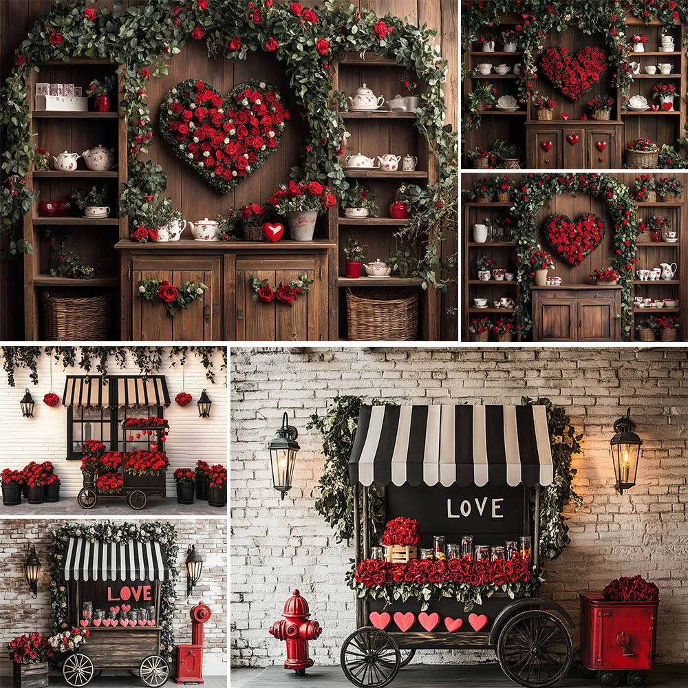 ทารกแรกเกิดการถ่ายภาพพื้นหลังวันวาเลนไทน์ Sweet Shop ตกแต่ง Baby Shower เค้ก Smash ภาพฉากหลังสตูดิโอ Props