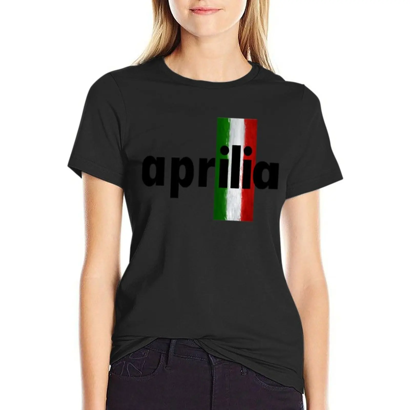 Aprilia centered T-Shirt sublime anime animal prinfor workout t shirts for Women