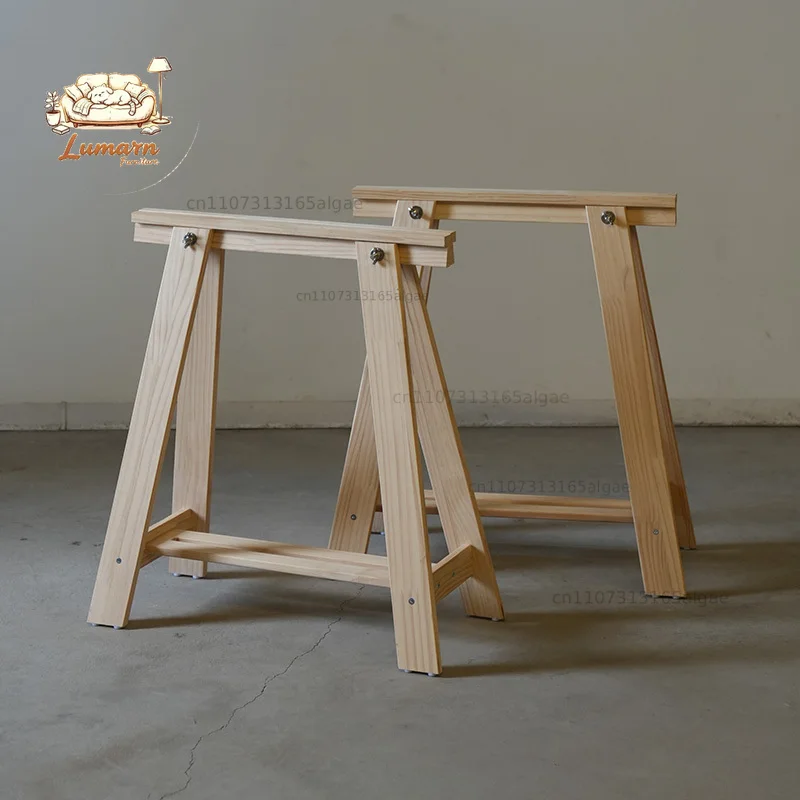 Rustic Wood Table Legs for Outdoor Photo Prop Stool Feet Vintage Workstation Base Industrial Photography Background Setting