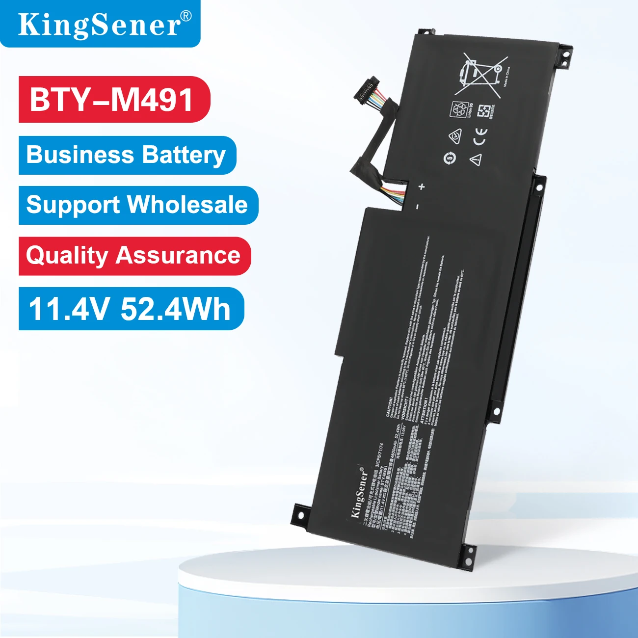 

KingSener BTY-M491 Laptop Battery For MSI Modern 15 A10M-014,A10RAS-258 A10RB-041TW A10RD A11M A11SB-059 A4MW Prestige14 52.4WH