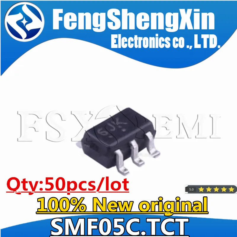 50pcs/lot SMF05CT1G SMF05C.TCT SMF05C  5C 6J* SOT363 TVS tube