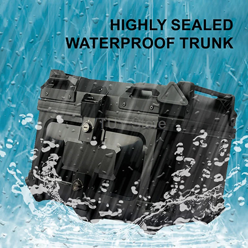 

45L 58L Motorcycle Tail Box Trunk Key Lock Universal Helmet Box Top Tail Rear Luggage Storage Tool Cases CNC Aluminum Toolbox