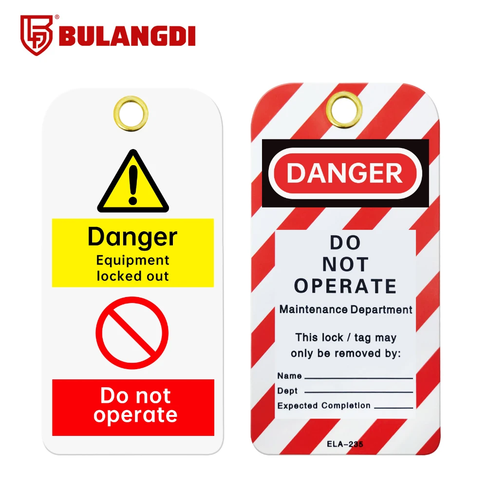 Keyu Safety Lockout Tagout Maintenance Shutdown Warning Sign PVC Warning Hangout Do Not Operate Lockout Tagout