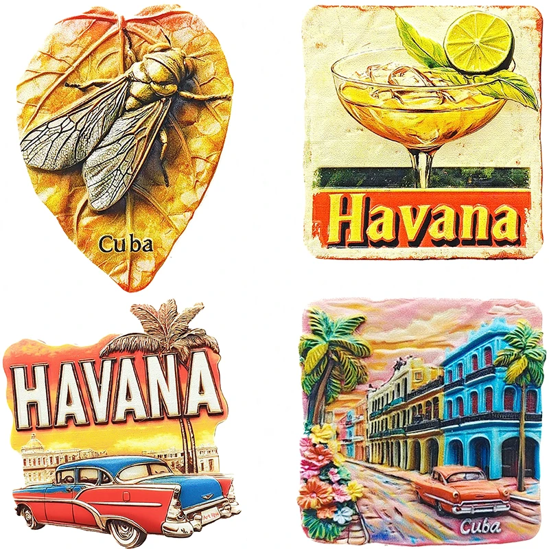 

Cuba Havana Fridge Magnets Message Board Decorative Travel Souvenir North America Refrigerator Sticker Home Decor Gifts