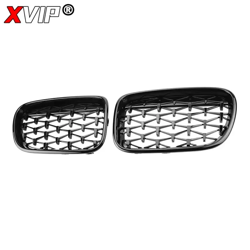 XVIP Chrome Silver Diamonds Front Bumper Hood Grilles For BMW X3 F25 2010-2013 Single And Double Line Style Upper Racing Grills