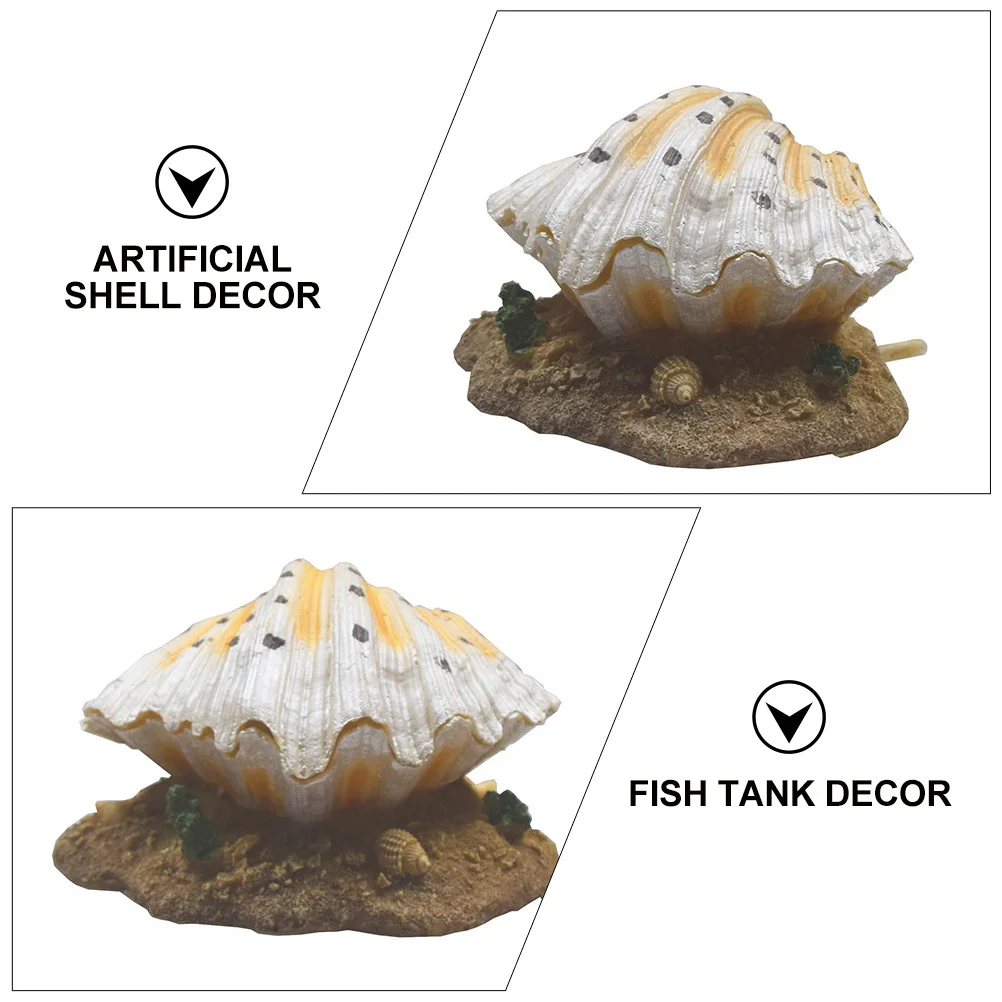 

1Pcs Aquarium Decoration Artificial Resin Shell Bubble Maker Fish Tank Landscaping Decor Oxygen Aeration Ornament