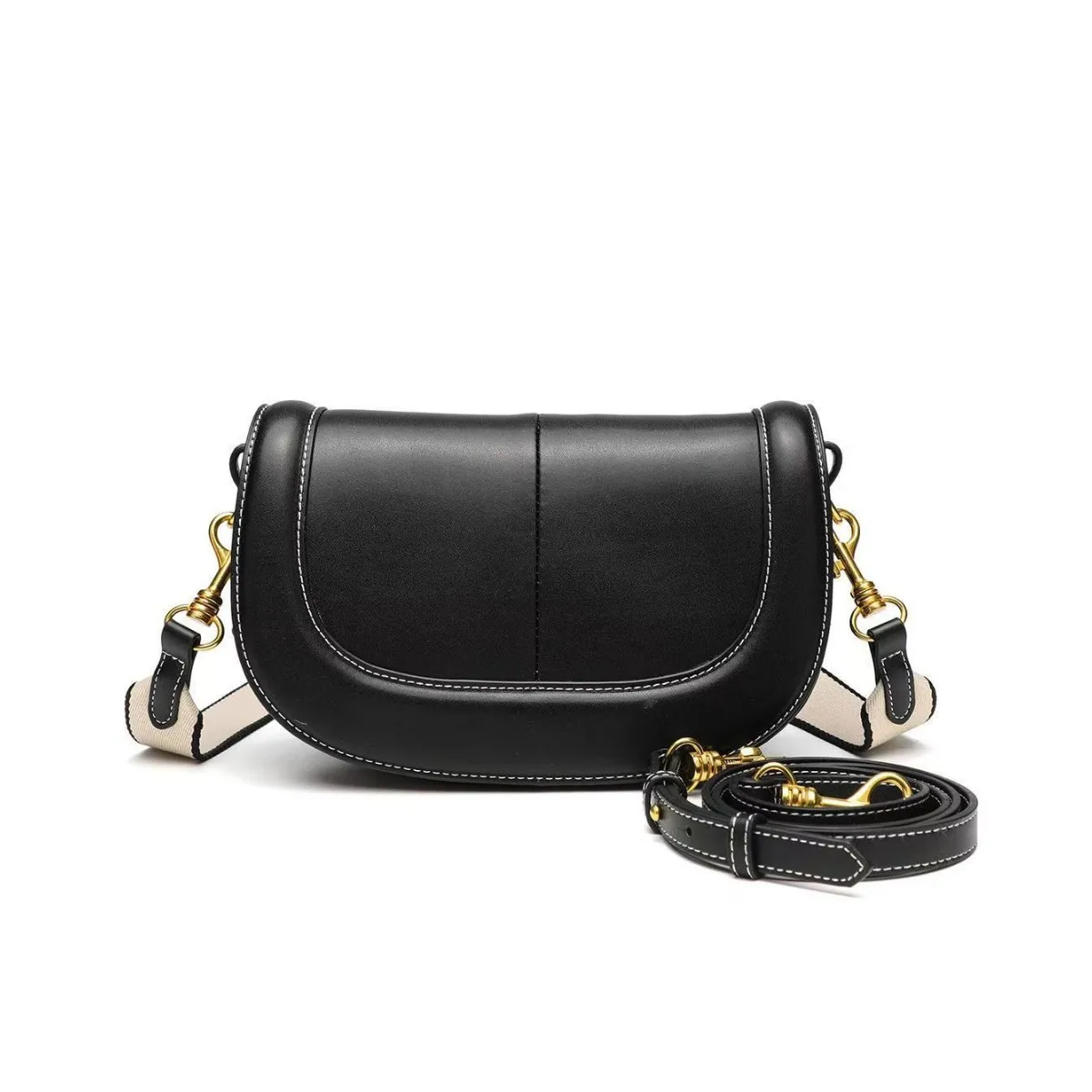 

NEW fashion flap bag designer wide strap saddle shoulder bags luxury pu leather crossbody bag trend small phone purses 2025