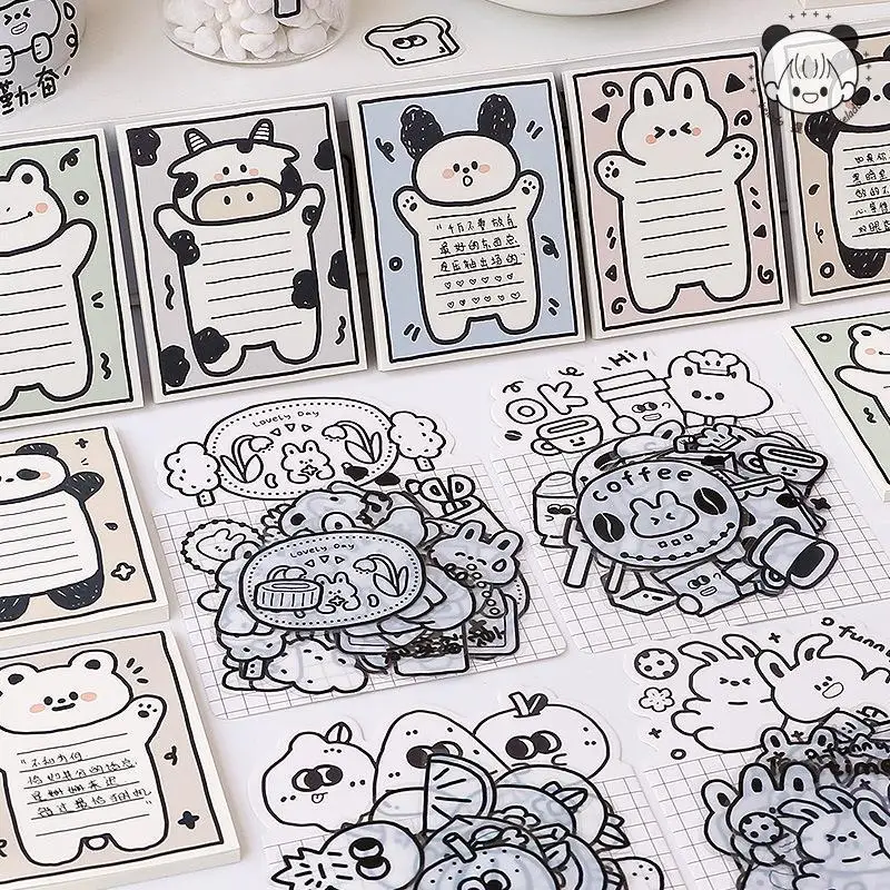 26/34pcs PET Waterproof Stickers White Rabbit Fruit Decorative Stickers for Collage Scrapbooking DIY Journaling Gift Stickers