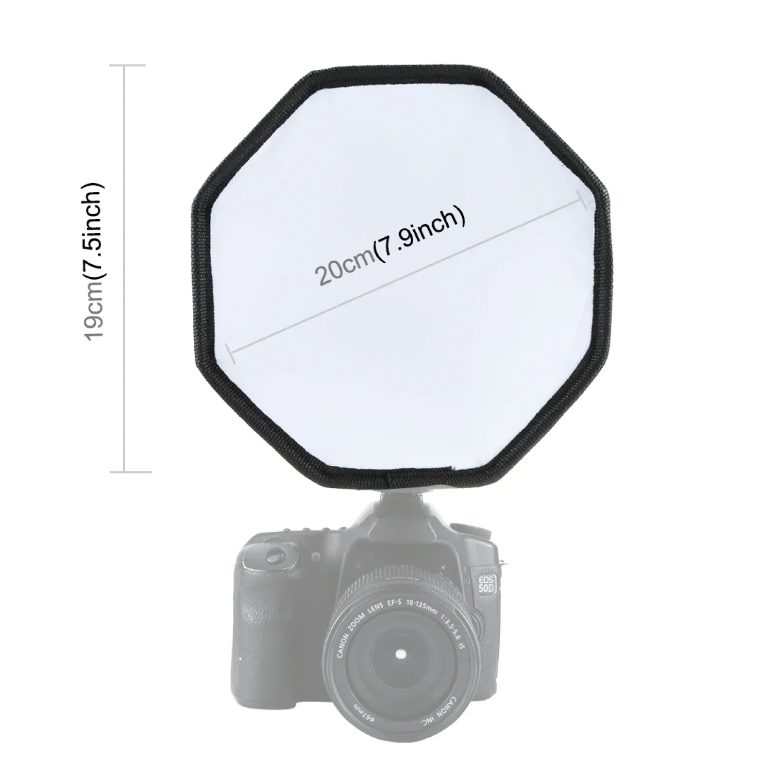 Softbox 20cm Foldable Soft Flash Light Diffuser Box Camera Photography Softbox Studio Light Diffuser