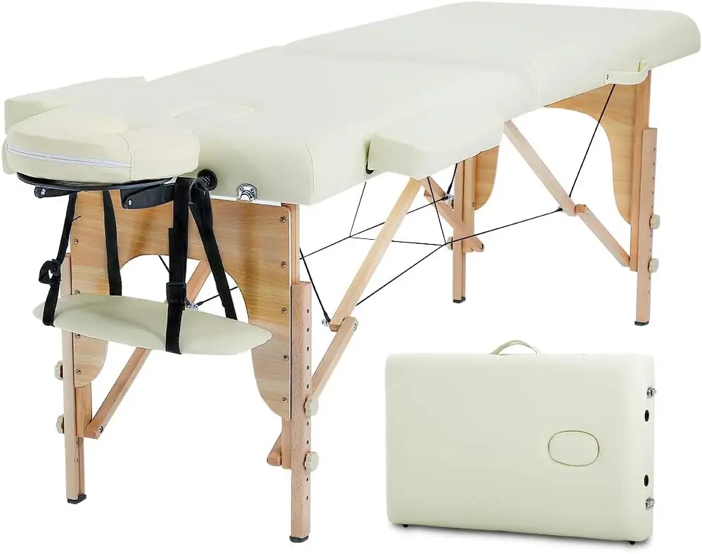 

Massage Table Portable Massage Bed Lash Bed 2 Fold SPA Table 24inch Wide Adjustable Salon Bed with Non-Woven Bag for