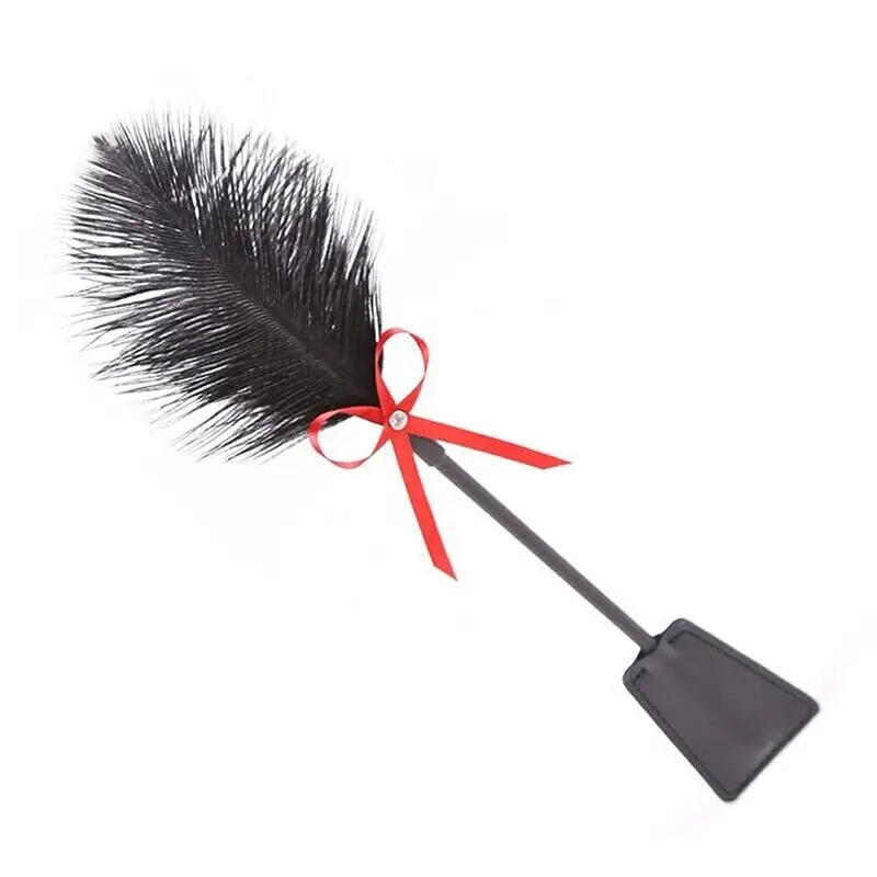 

Feather Tickler Whip Erotic Fetish Leather Spanking Paddle Adult Sex Toy BDSM