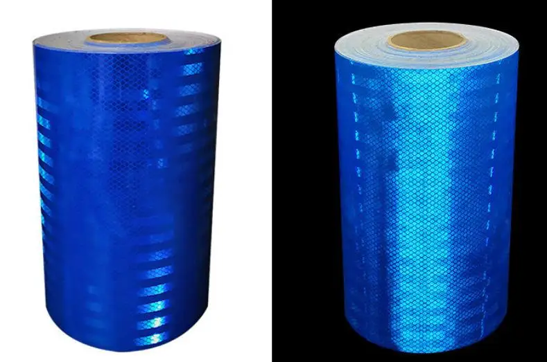 5 / 10 / 15 / 20cm Breiter Weißer Gelber Roter Blauer Reflektorstreifen Auto-Dekorationsaufkleber Reflektorband Antikollisions-Warnzeichen – Detail 10